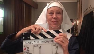 Jenny Agutter kicking off "Call the Midwife" Season 8! (Photo: BBC)