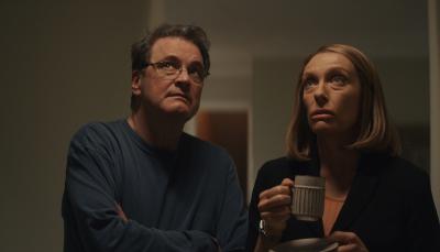 Colin Firth and Toni Collette in "The Staircase" (Photo: Courtesy of HBO Max) 