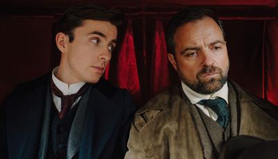 Matthew Beard as Max Liebermann and Juergen Maurer as Oskar Rheinhardt in 'Vienna Blood' Season 1