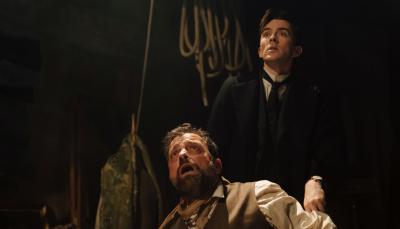 Matthew Beard as Max, Juergen Maurer as Oskar in 'Vienna Blood' Season 1