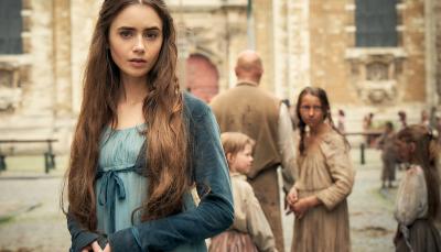 Lily Collins as Fantine (Photo: Robert Viglasky/Lookout Point for BBC One and MASTERPIECE)