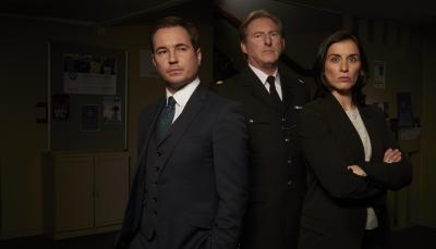 Line of Duty cast Martin Compston, Adrian Dunbar and Vicky McClure (Photo credit: Courtesy of BBC Drama, World Productions and Acorn Media)