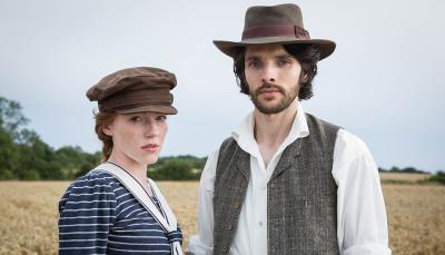 Colin Morgan and Charlotte Spencer in "The Living and the Dead". (Photo: BBC)