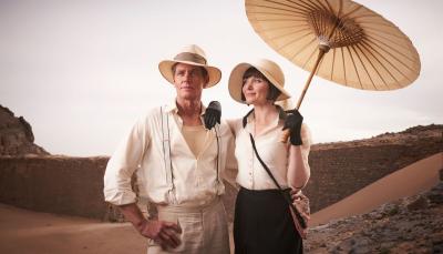 Essie Davis and Nathan Page in "MIss Fisher and the Crypt of Tears" (Photo Credit: Every Cloud Productions/Ben King)