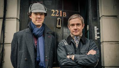 Benedict Cumberbatch and Martin Freeman in "Sherlock". (Photo: BBC/Robert Viglasky/Hartswood Films for MASTERPIECE)