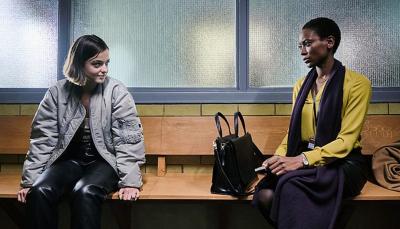 Talitha Campbell (Celine Buckens) and Cleo Roberts (Tracy Ifeachor) in Showtrial