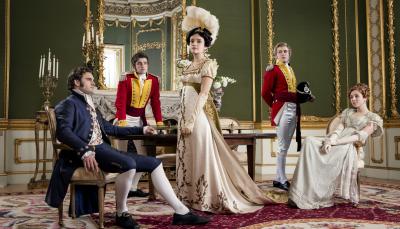 Olivia Cooke and the cast of "Vanity Fair" (Photo: ITV/