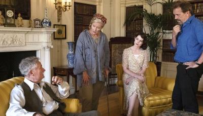 Lucy Boynton as Frankie Derwent, Hugh Laurie as Dr James Nicholson, Jim Broadbent as Lord Marcham, and Emma Thompson as Lady Marcham