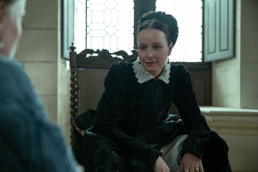 Picture shows: Catherine (Samantha Morton) appeals to Mathilde.