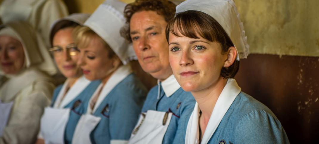 Shelagh, Trixie, Barbara and Nurse Crane in the "Call the Midwife" 2016 Holiday Special (Photo: Courtesy of Neal Street Productions 2016)