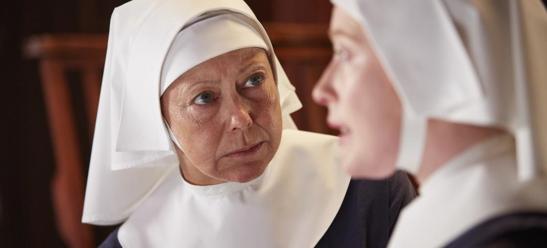 Sister Julian and Sister Winifred in "Call the Midwife" (Photo:  Courtesy of Red Productions Ltd 2015)