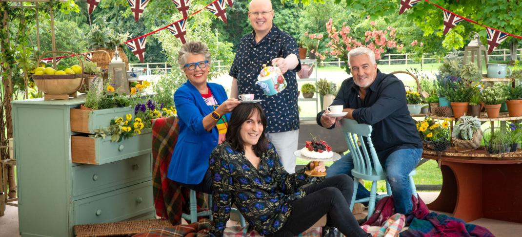 Paul Hollywood, Prue Leith, Noel Fielding, and Matt Lucas in GBBO Season 12