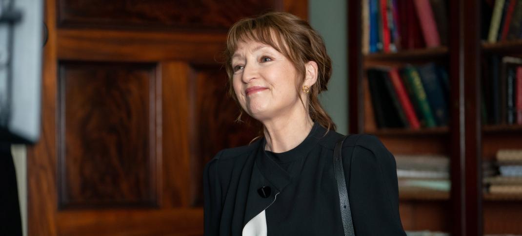 Picture shows: Lesley Manville as Susan Ryeland in PBS' 'Magpie Murders'