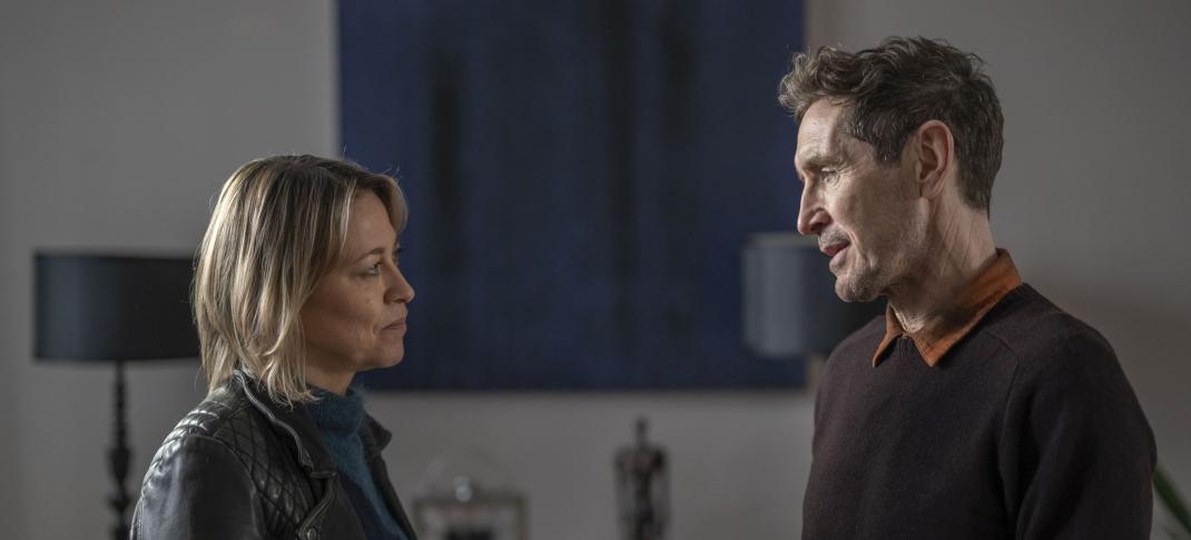 Picture shows: Nicola Walker as Annika and Paul McGann as Jake Strathearn