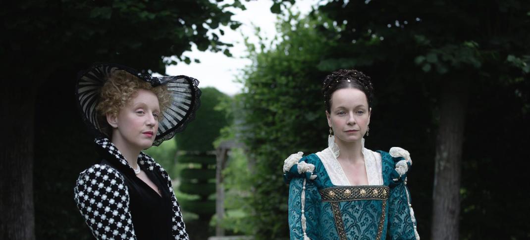 Picture Shows: Rivals Catherine de Medici (Samantha Morton) and Diane de Poitiers (Ludivine Sagnier) sitting together in the palace gardens