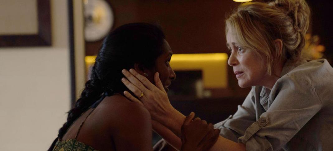 Keeley Hawes and Anneika Rose in Crossfire