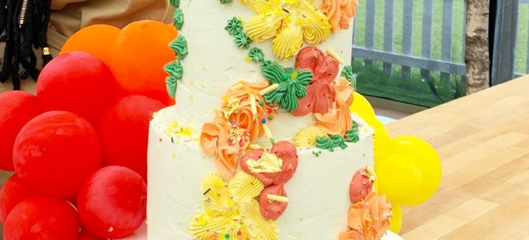 Picture Shows: The Great British Baking Show Collection 10, Mexican Week, Maxy's ‘Cocoa Flower Fiesta’ Tres Leches Showstopper Cake