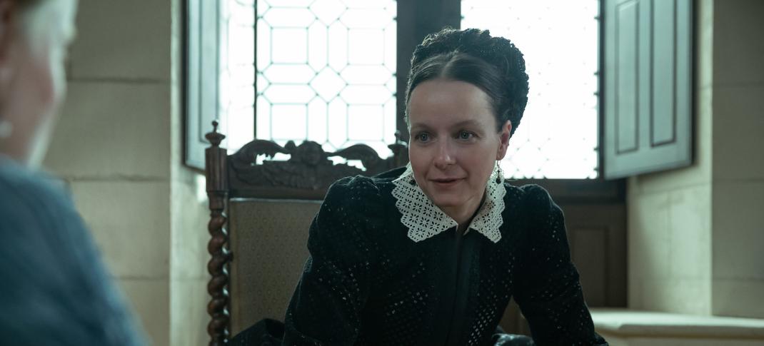 Picture shows: Catherine (Samantha Morton) appeals to Mathilde.