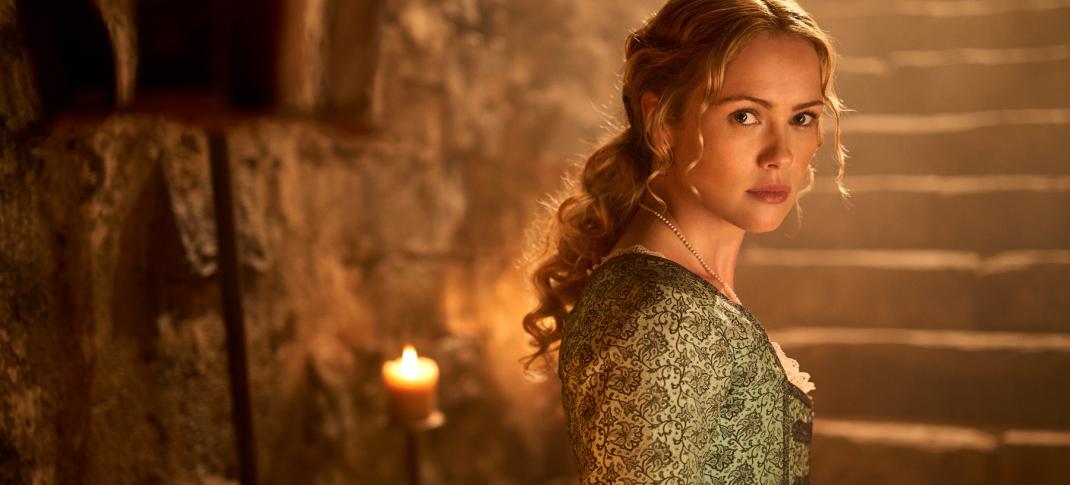 Hannah New as Eleanor Guthrie on "Black Sails" 