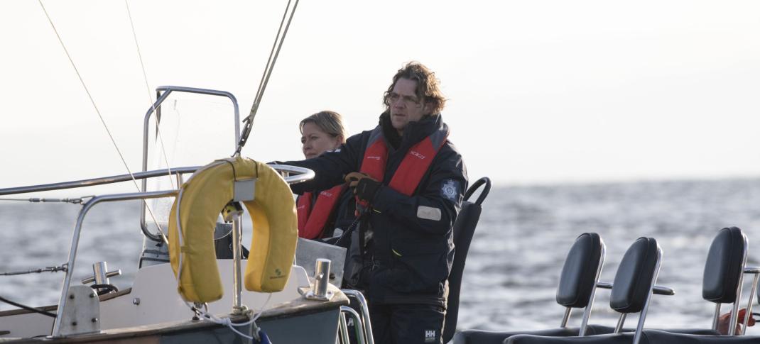 Picture shows: Nicola Walker as Annika and Jamie Sives as Michael in 'Annika'
