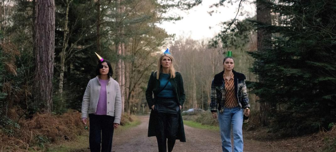 Sarah Greene, Sharon Horgan and Eve Hewson in “Bad Sisters"