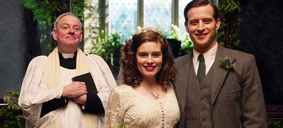 Picture shows: James Herriot (Nicholas Ralph) and Helen Alderson (Rachel Shenton) are getting married in All Creatures Great & Small Season 3