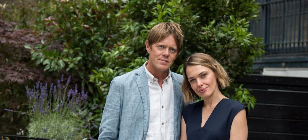 Picture shows: Kris Marshall and Sally Bretton in Death in Paradise