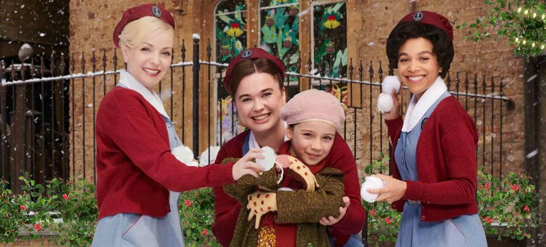 Helen George, Megan Cusack, and Leonie Elliott in "Call the Midwife"