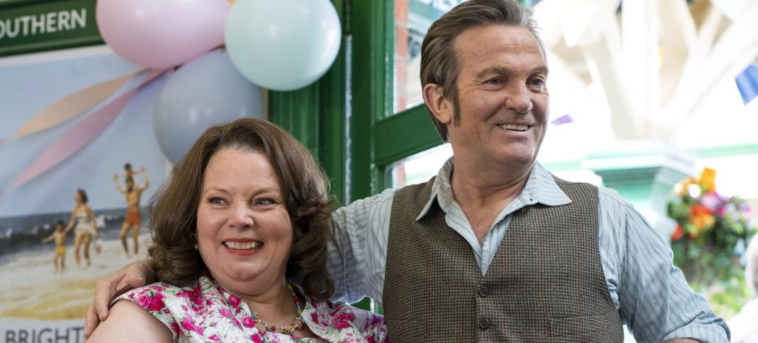 Bradley Walsh and Joanna Scanlon in "The Larkins" Season 1