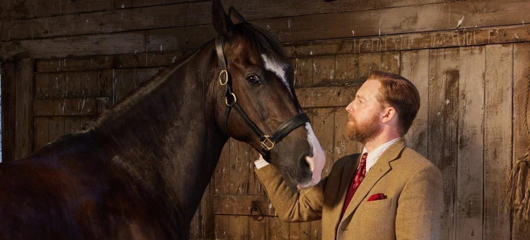 Picture shows: Siegfried Farnon with River the horse.