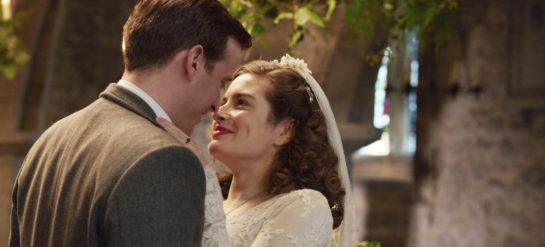 Picture shows: James Herriot (Nicholas Ralph) and Helen Alderson (Rachel Shenton) get married.