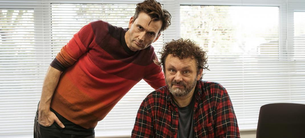 David Tennant and Michael Sheen in "Staged" Season 3