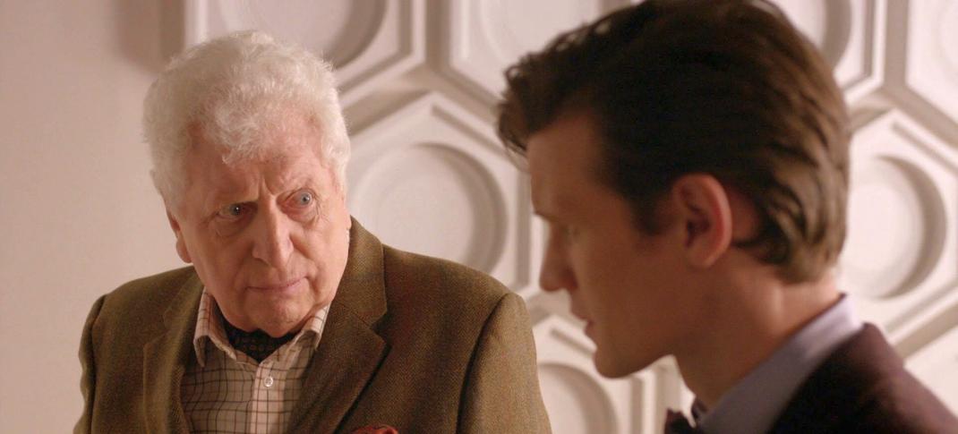 Tom Baker as 'The Curartor' and Matt Smith as the Eleventh Doctor in the 'Doctor Who' 50th Anniversary special, "The Day of the Doctor"