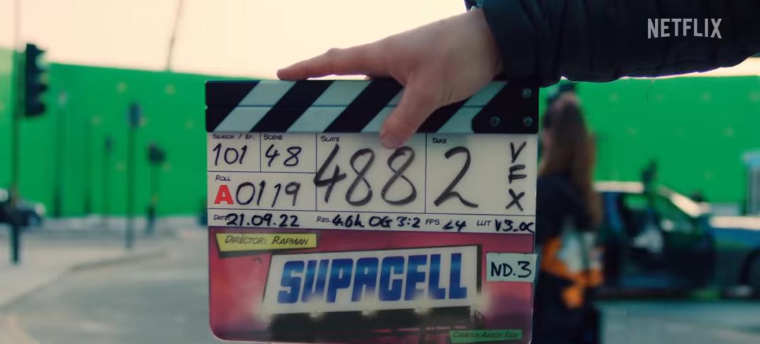 The clapper for Episode 101 during an inside look at Rapmans 'Supacell'
