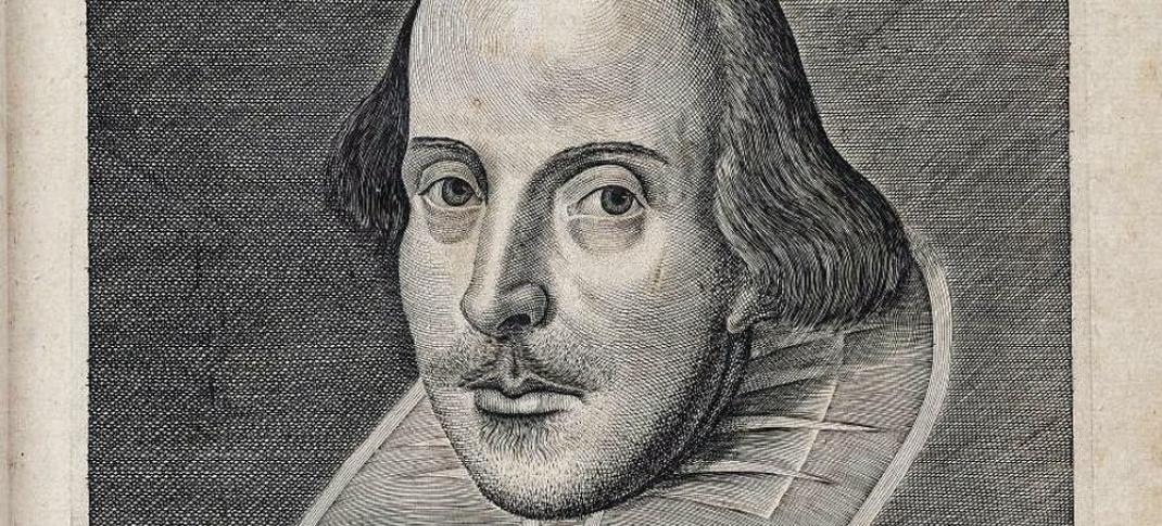 Pictures shows: The portrait of William Shakespeare used on the cover of the First Folio, published in 1623