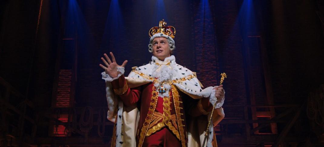 Jonathan Groff as King George in "Hamilton"