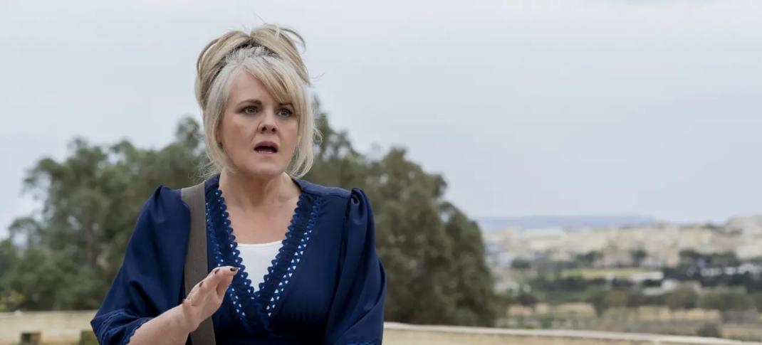 Sally Lindsay as the crime-solving antique dealer Jean White in The Madame Blanc Mysteries Season 1