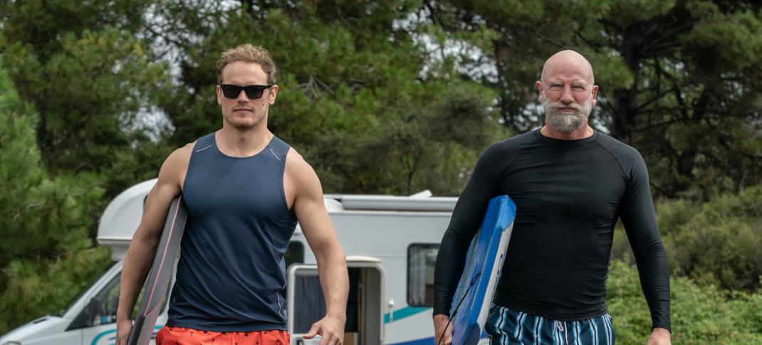 Graham McTavish and Sam Heughan in 'Men in Kilts' Season 2