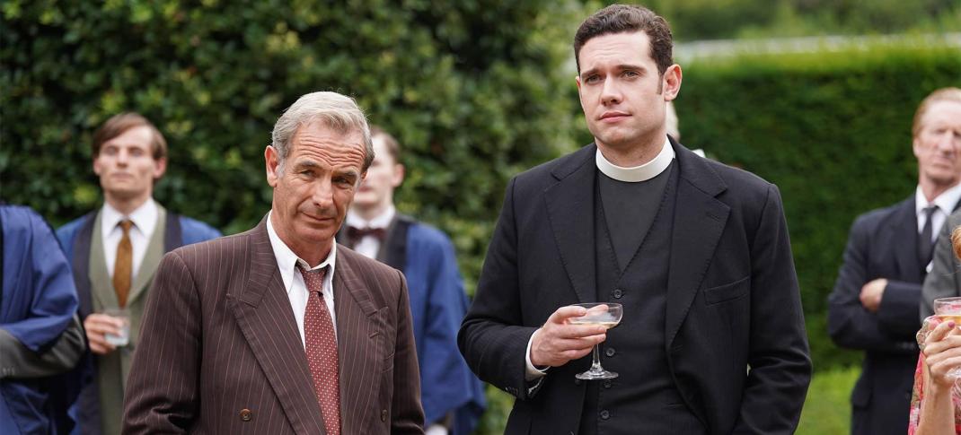 Tom Brittney and Robson Green in "Grantchester" Season 8