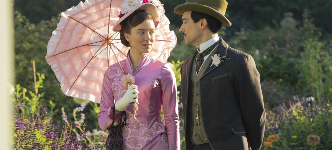  Blake Ritson and Nicole Bryden Bloom in "The Gilded Age" Season 2