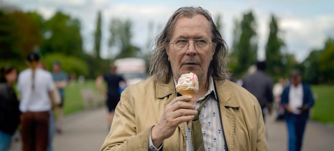 Gary Oldman as Jackson Lamb eating ice cream in 'Slow Horses' Season 3