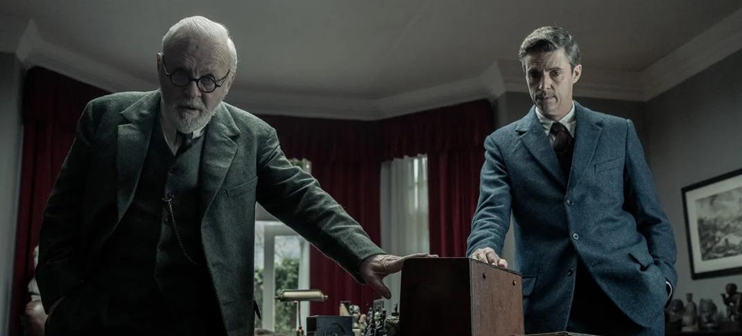 Anthony Hopkins as Sigmund Freud and Matthew Goode as C.S. Lewis debate life, the universe, and everything in 'Freud's Last Session'