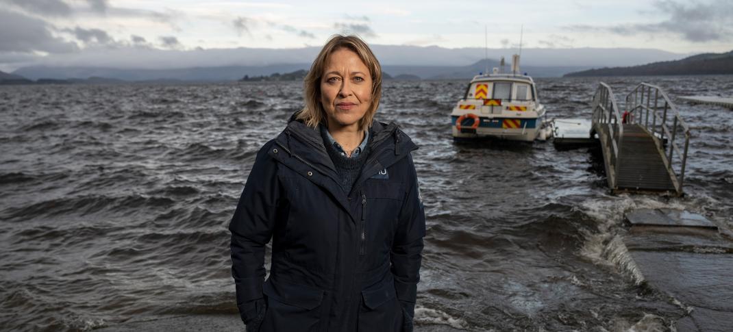 Nicola Walker as Annika solving crimes on water in 'Annika' Season 2