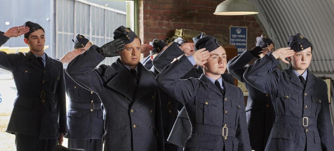 Nicholas Ralph as James Herriot training with his unit in 'All Creatures Great and Small' Season 4