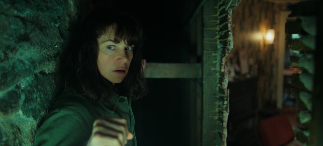 Ruth Wilson as Lorna goes inside the wall in 'The Woman in the Wall'