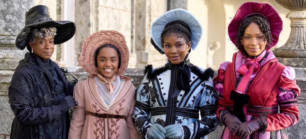 Susan Lawson-Reynolds, Beth Angus, Deborah Ayorinde, and Bethany Antonia in "Sense & Sensibility"