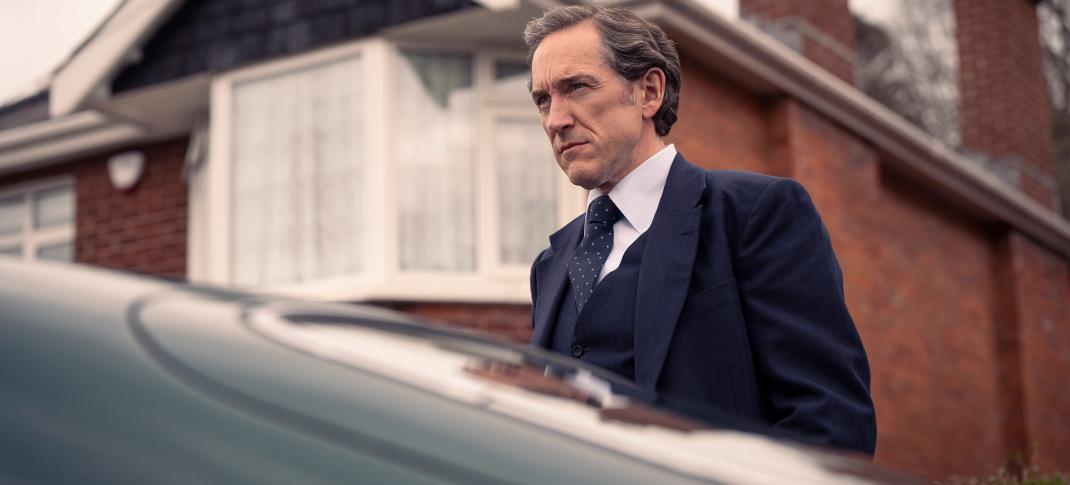 Bertie Carvel as Dalgliesh getting into his car in 'Dalgliesh' Season 3
