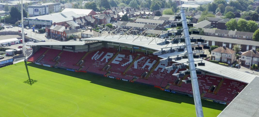 Wrexham Stadium from the air