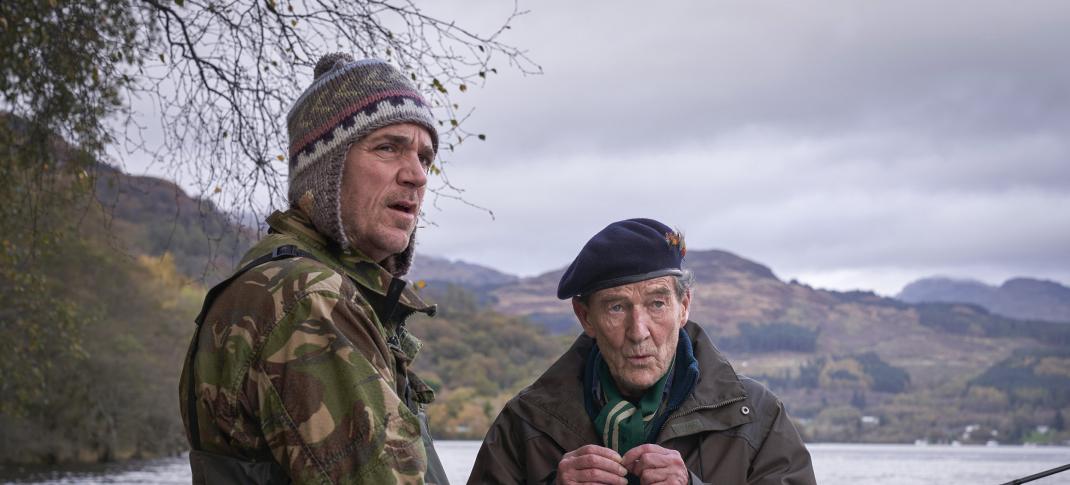 Jamie Sives as Jake fishing with his daddy, David Hayman as Alec in 'Guilt' Season 3