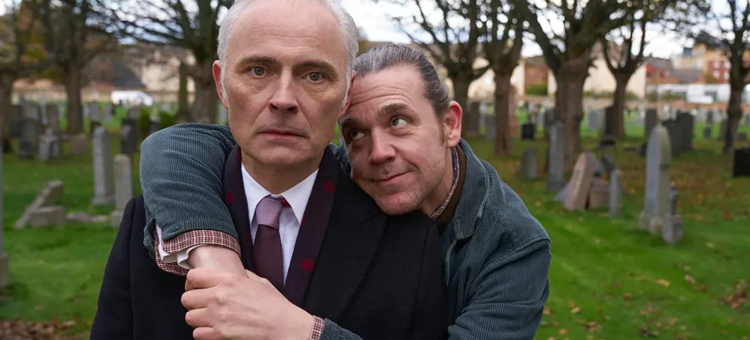 Mark Bonnar as Max and Jamie Sives as Jake hug in the 'Guilt' series finale